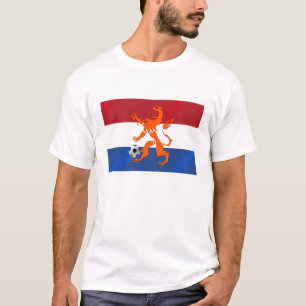 T-shirt Lion de Néerlandais d'Oranje du football du