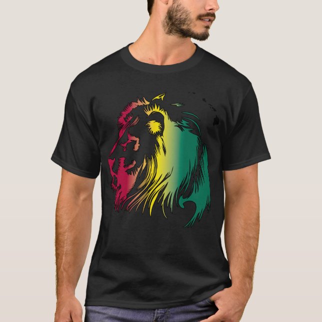 T-shirt Lion de Rasta (Devant)