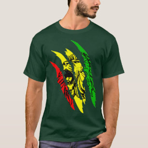 T-shirt Lion De Reggae Mens De Juda T Racines Jamaïcaines