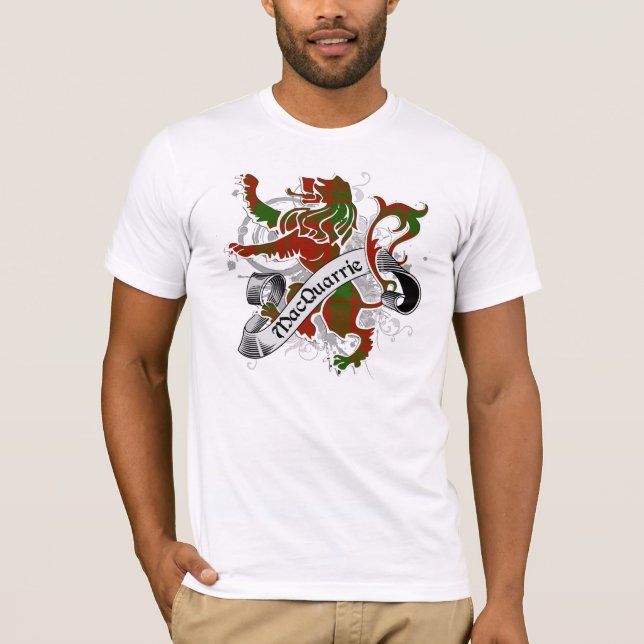 T-shirt Lion de tartan de MacQuarrie (Devant)