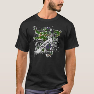 T-shirt Lion de tartan de Maitland