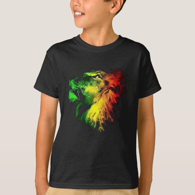 T-shirt Lion de Zion - reggae (Devant)