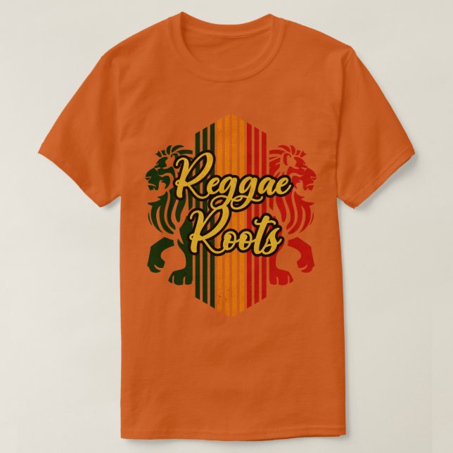 T-shirt Lion des racines de reggae (Design devant)