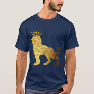 T-shirt Lion d'or roi Couronne pour Hommes Cool Boy Lion