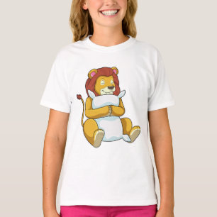 T-shirt Lion dormant avec Coussin