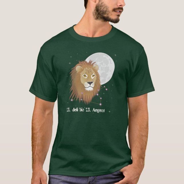 T-shirt Lion du 23 juillet au 22 août (Devant)