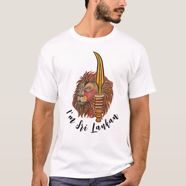 T-shirt lion du Sri Lanka (Devant)