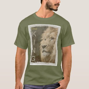 T-shirt Lion Élégant moderne Fatigue Vert Modèle Basic