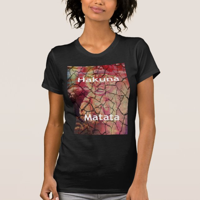 T-shirt Lion Elégant Terre : Hakuna Matata Design textuel (Devant)