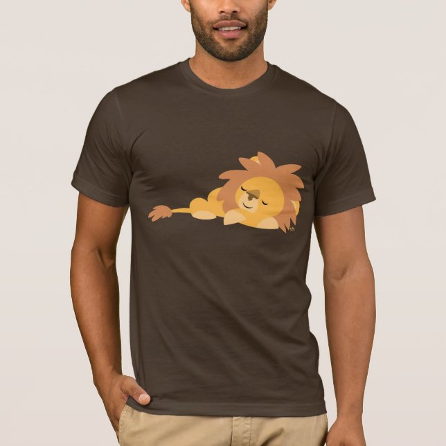 T-shirt Lion en caricature mignon Slumaging (Devant)