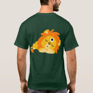 T-shirt Lion en caricature mignonne à regarder (do