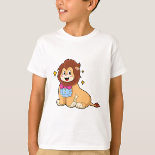 T-shirt Lion en Gentleman avec Cravate.PNG
