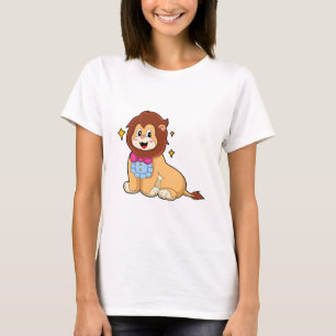 T-shirt Lion en Gentleman avec Cravate.PNG