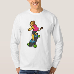 T-shirt Lion en Skateboard avec Skateboard