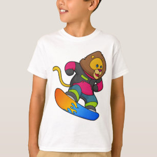T-shirt Lion en Snowboard avec Snowboard