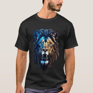 T-shirt Lion encré - Conception audacieuse et frap