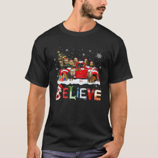 T-shirt Lion équitation Camion Rouge Arbre de Noël Croire