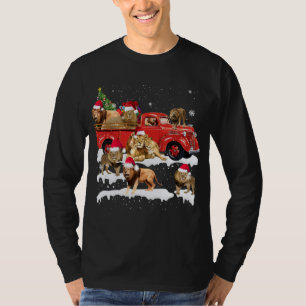 T-shirt Lion équitation Camion Rouge Joyeux Noël X mas Lai