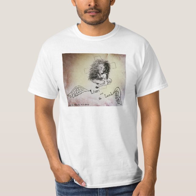 T-shirt Lion et agneau (Devant)