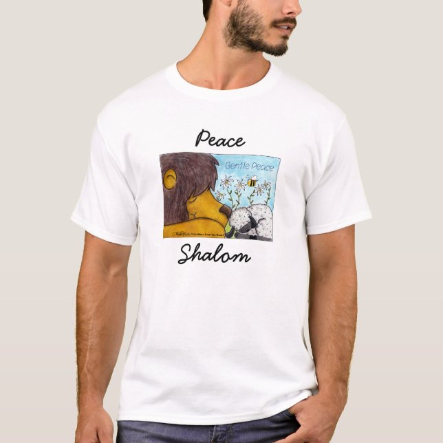 T-shirt Lion et agneau paix douce (Devant)