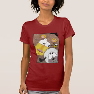 T-shirt Lion et agneau proches
