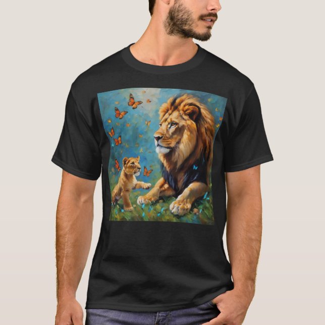 T-shirt Lion Et Cub (Devant)