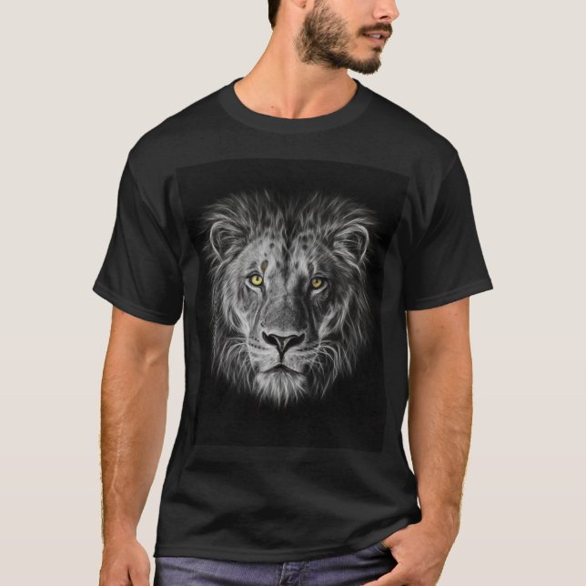 T-shirt Lion, face de lion, Fierce Lion, Fierce Pride de l (Devant)