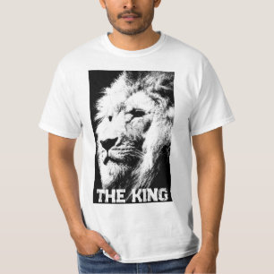 T-shirt Lion Face King Élégant Moderne Hommes Modèle Blanc
