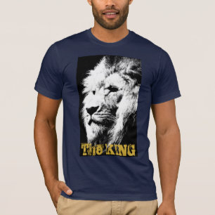 T-shirt Lion Face Mens Bella Canvas Manche courte Manche M