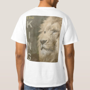 T-shirt Lion Face Mens Moderne Élégant Modèle Blanc