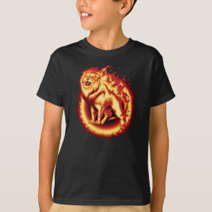 T-shirt Lion Feu Rugissant
