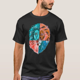 T-shirt Lion fier et puissant Astrologie Lion Tête Fierté 