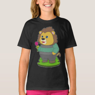 T-shirt Lion Fleur