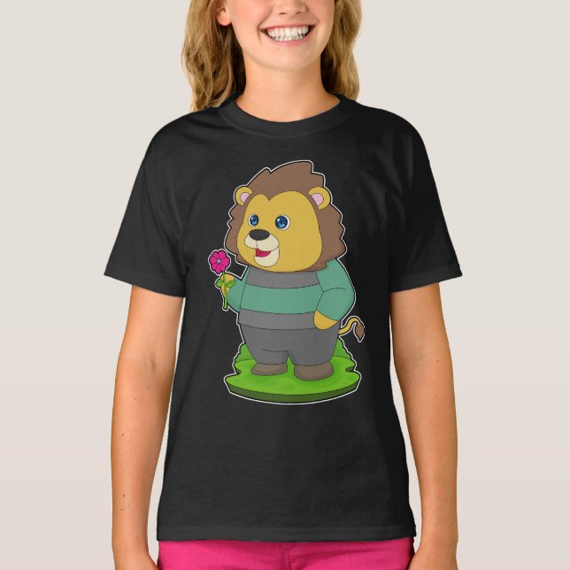T-shirt Lion Fleur (Devant)