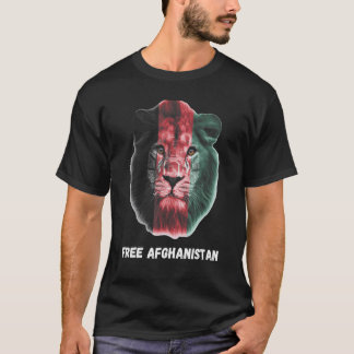 T-shirt Lion Free Afghanistan Afghanistan Flag