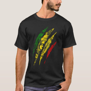 T-shirt Lion Guerrier De Juda Roi Rasta Reggae Jamaïque Ro