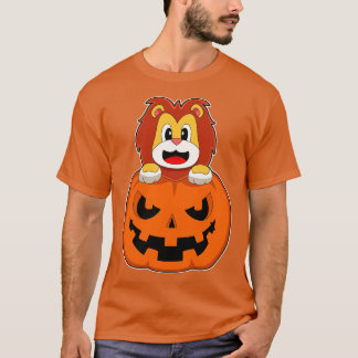 T-shirt Lion Halloween Citrouille