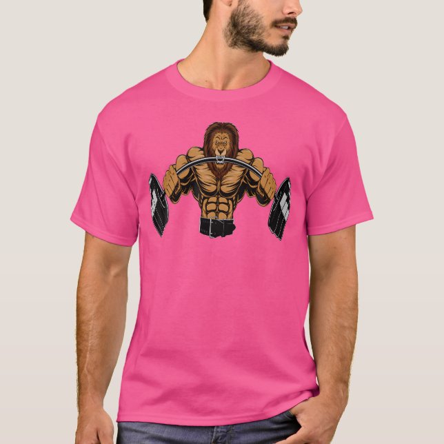 T-shirt Lion Haltérophilie (Devant)