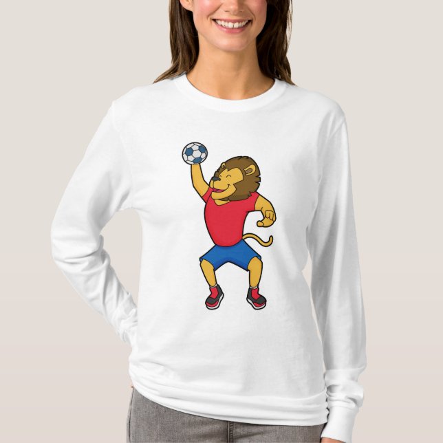 T-shirt Lion Handball player Handball (Devant)