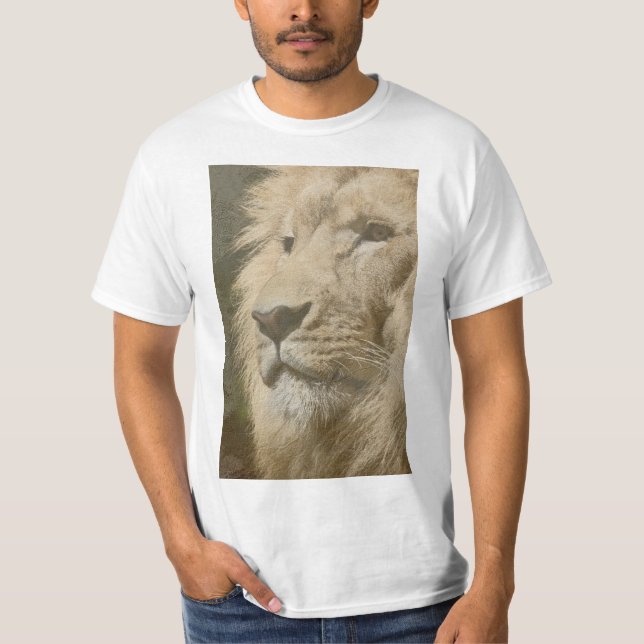 T-shirt Lion Head Animal Top Modèles Mens Valeur Moderne (Devant)