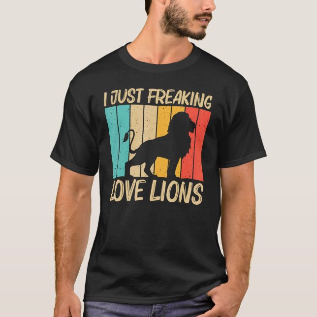 T-shirt Lion Hommes Femmes Lion Jungle Safari Animal 1 (Devant)