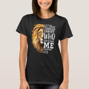 T-shirt Lion Juda Écriture Religieuse Chrétienne Graphique