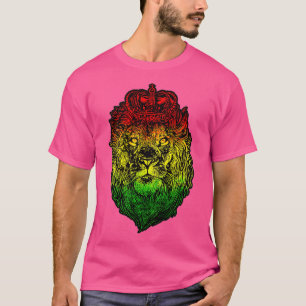 T-shirt Lion Judah Rastafarian Lion éthiopien - Reggaeton