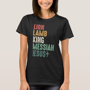 T-shirt Lion Lamb King Messiah Jesus Citation chrétienne R