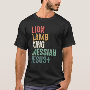 T-shirt Lion Lamb King Messiah Jesus Citation chrétienne R
