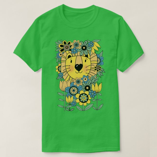 T-shirt lion les années 70 (Design devant)
