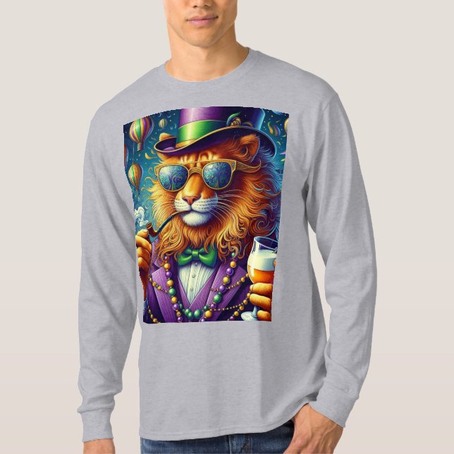 T-shirt Lion/Louisiana Mardi Gras (Devant)
