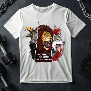 T-Shirt Lion Loup Aigle – Mode Bête Sauvage Gym