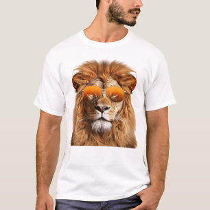 T-shirt Lion lunettes de soleil