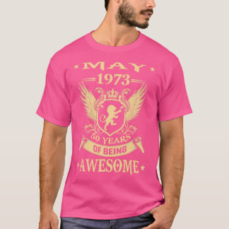 T-shirt Lion Mai 1973 Edition Limitée 50 Ans D'Être Mainte